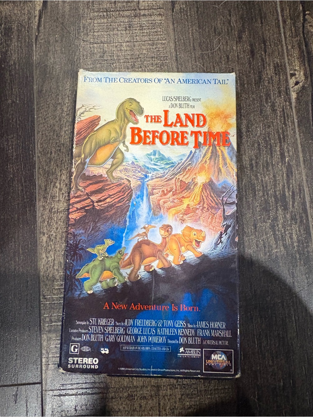 Universal Studios The Land Before Time VHS Tape 1988 Animated Film